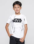 Star Wars Marble Flocking Star Boys Short Sleeve T-Shirt