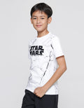 Star Wars Marble Flocking Star Boys Short Sleeve T-Shirt