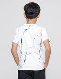 Star Wars Marble Flocking Star Boys Short Sleeve T-Shirt