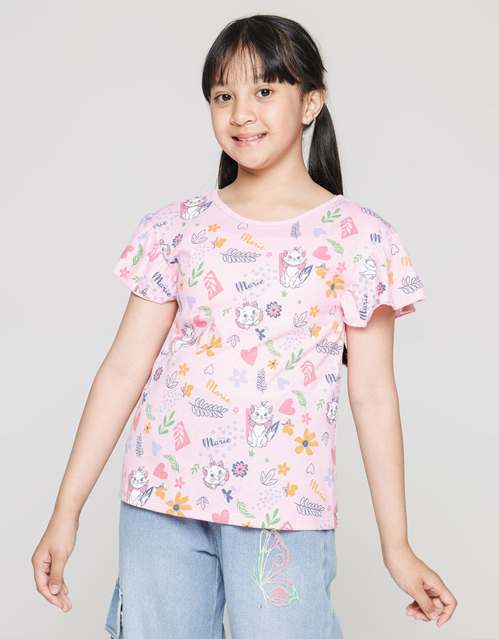 Disney Back Strap Marie Cat Kaos Anak Perempuan