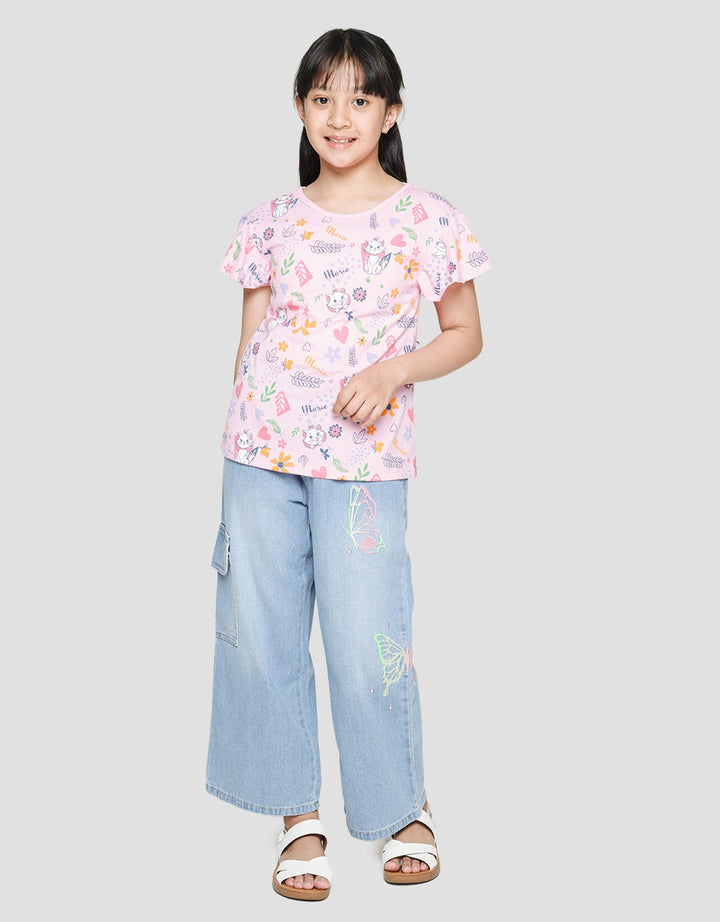 Disney Back Strap Marie Cat Kaos Anak Perempuan