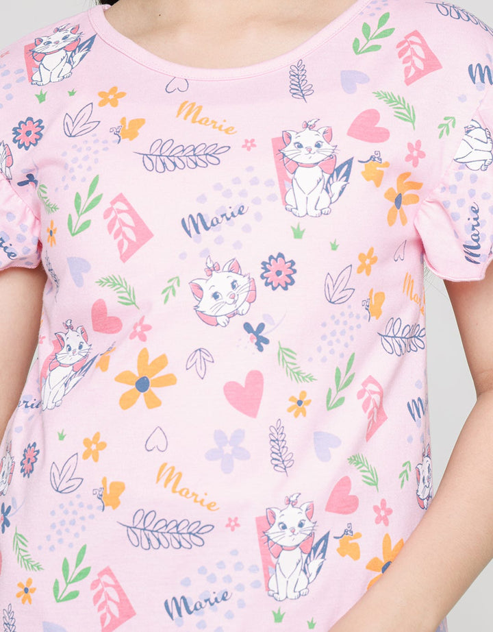 Disney Back Strap Marie Cat Kaos Anak Perempuan