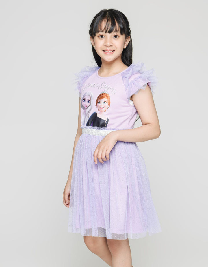 Disney Short Sleeve Midi Dress Queen Sisters