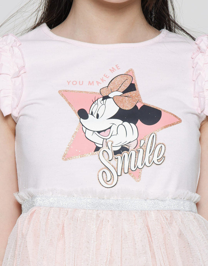 Disney Minnie Smile Lace Dress Anak Perempuan