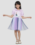 Disney Kerah Tile Frozen Midi Dress Anak Perempuan
