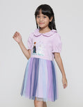 Disney Kerah Tile Frozen Midi Dress Anak Perempuan