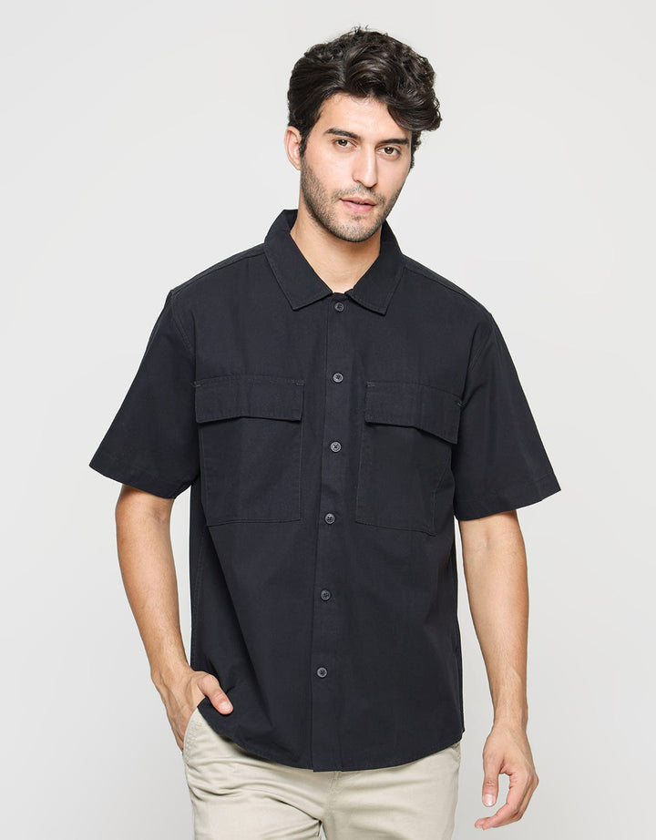 Details Short Sleeve Shirt Canvas Peach 2 Flap Pocket