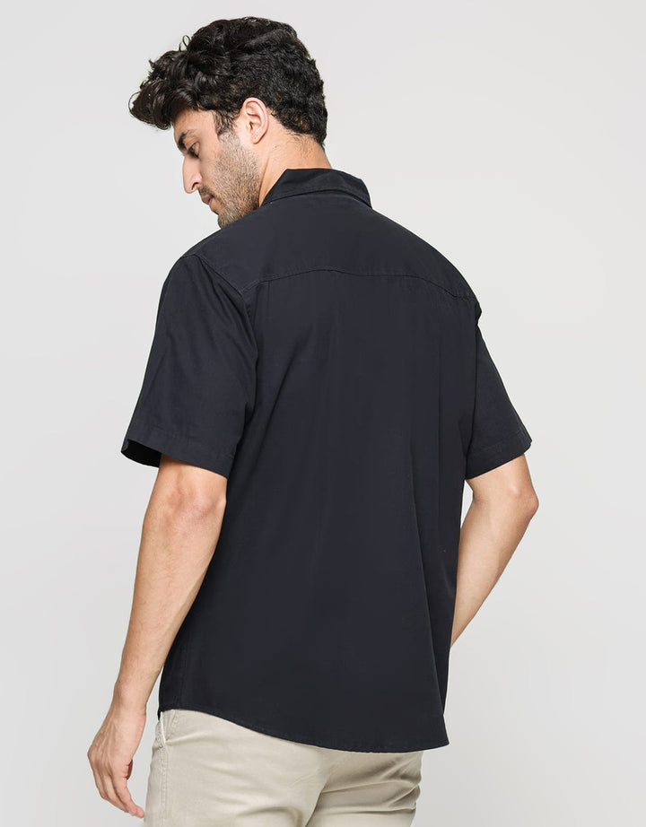 Details Short Sleeve Shirt Canvas Peach 2 Flap Pocket