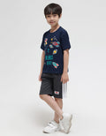 Little M Short Pants Knit Jersey Fp Dino