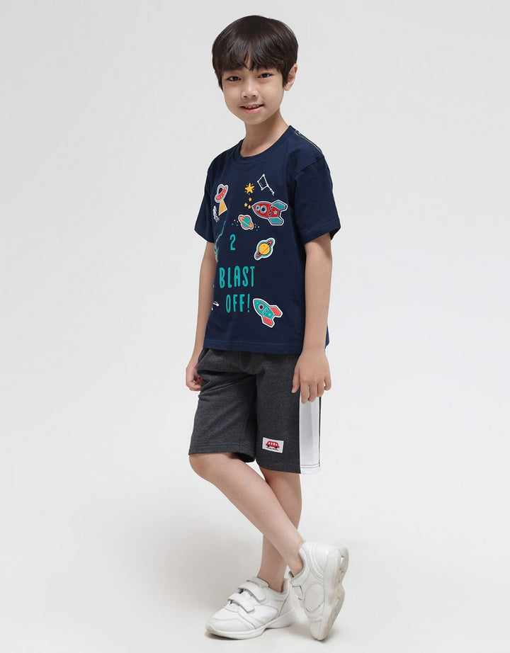 Little M Short Pants Knit Jersey Fp Dino