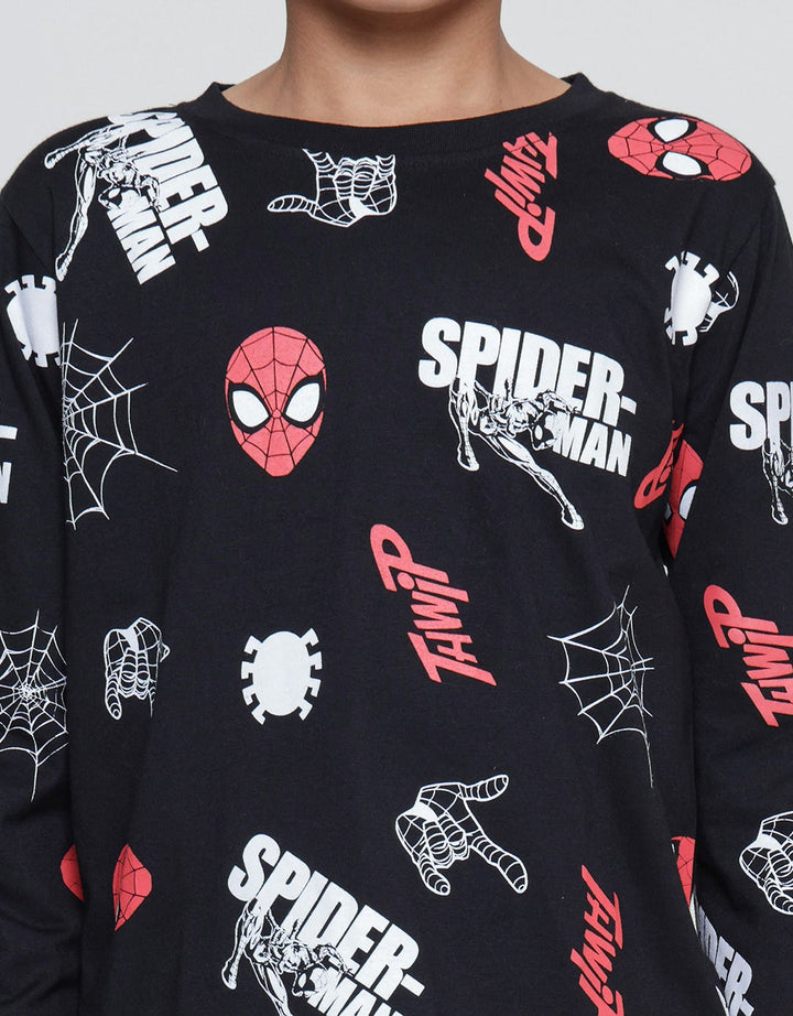Marvel Setelan Print Spiderman Anak Laki-laki