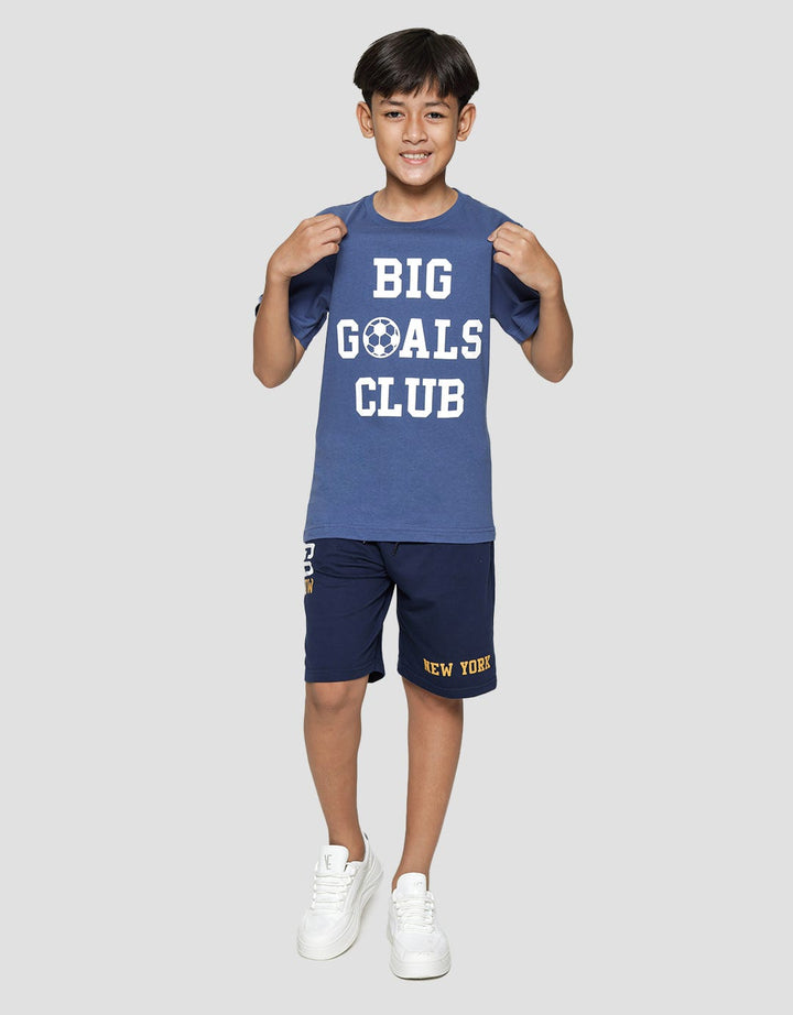 Nevada Print Big Goals Club Kaos Lengan Pendek Anak Laki-laki