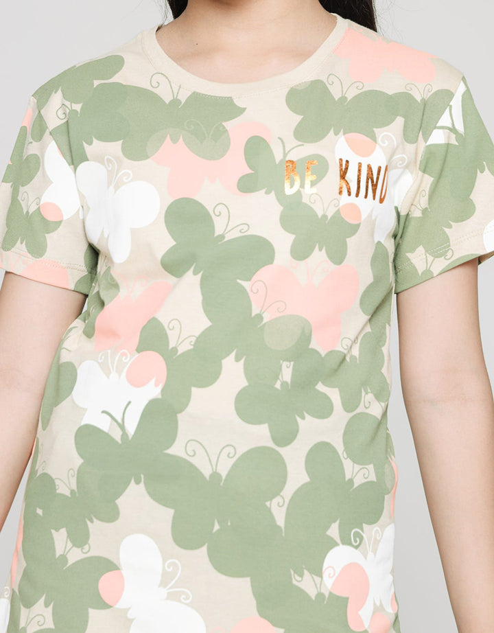 Aero Short Sleeve T-Shirt Full Print Camo Butterfly