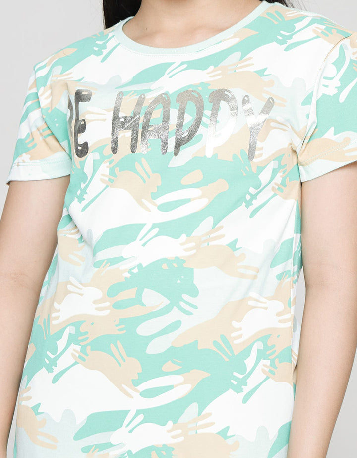 Aero Camo Rabbit Kaos Anak Perempuan