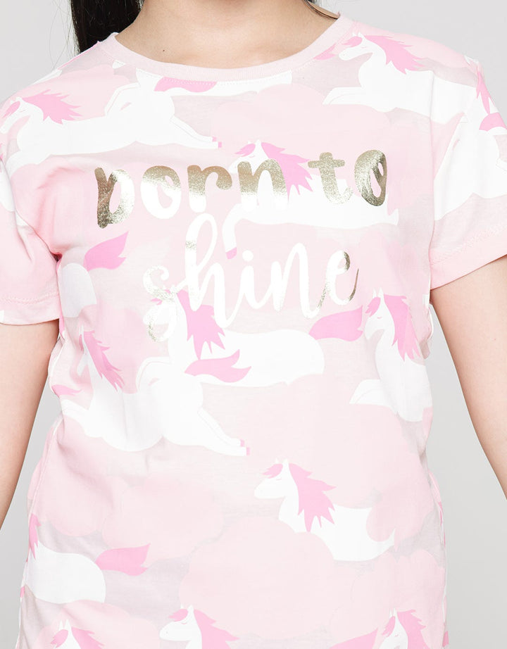 Aero Camo Full Print Girls T-Shirt