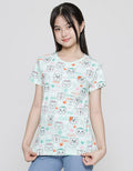 Aero Short Sleeve T-Shirt Print Cat Meow Star