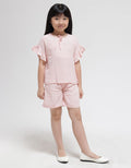 Little M Set Woven Krinkle Ruffle And Paperbag Short
