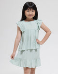 Little M Set Woven Krinkle Big Ruffle And Skirt