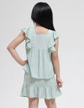 Little M Set Woven Krinkle Big Ruffle And Skirt
