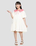 Nevada Knit Ruffle Collar Dress Anak Perempuan