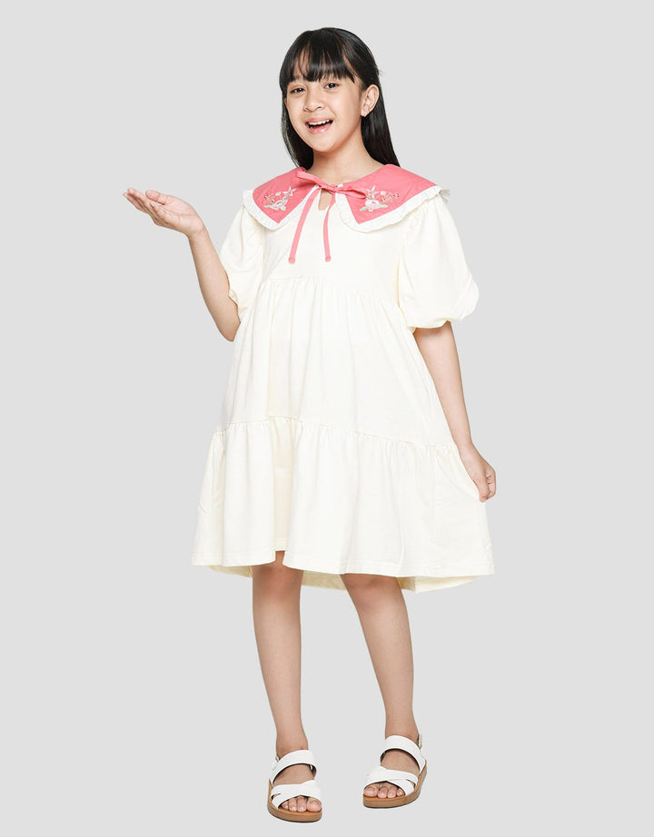 Nevada Knit Ruffle Collar Dress Anak Perempuan