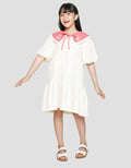 Nevada Knit Ruffle Collar Dress Anak Perempuan