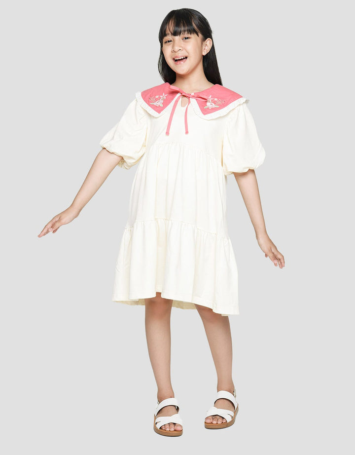 Nevada Knit Ruffle Collar Dress Anak Perempuan