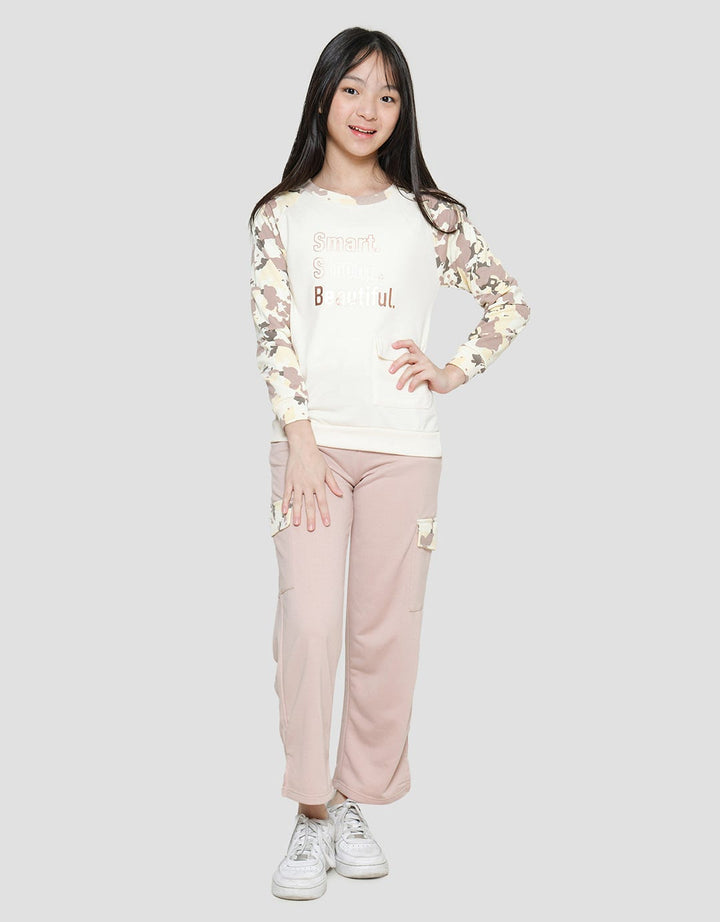 Nevada Sweater Print Smart Strong Beautiful Girls