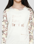 Nevada Sweater Print Smart Strong Beautiful Girls