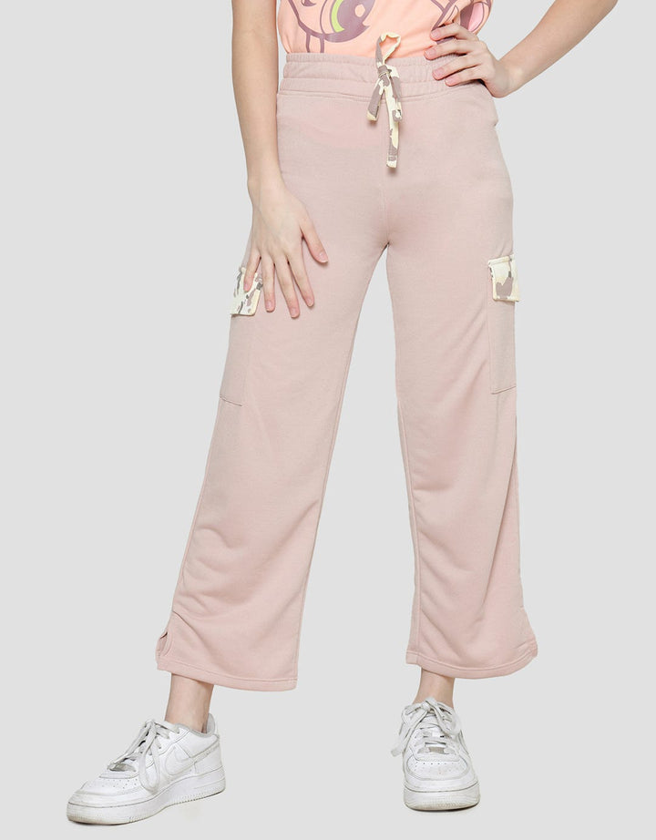 Nevada Girls Wideleg Print Girl Gang With Camo Pants