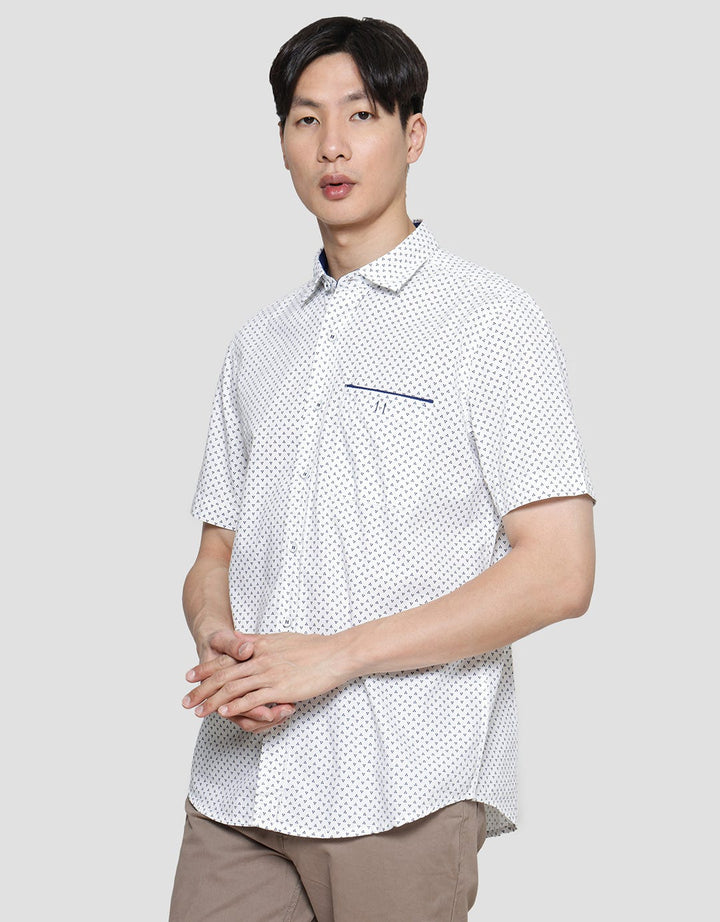 Lois Full Print Kemeja Lengan Pendek Pria