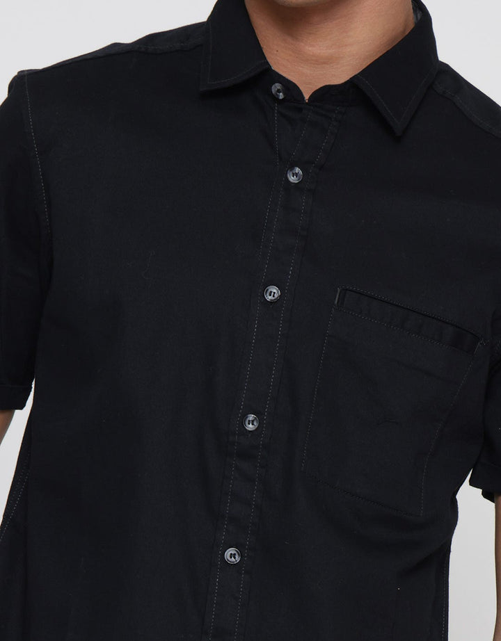 Lois Casual Plain Short Sleeve Shirt