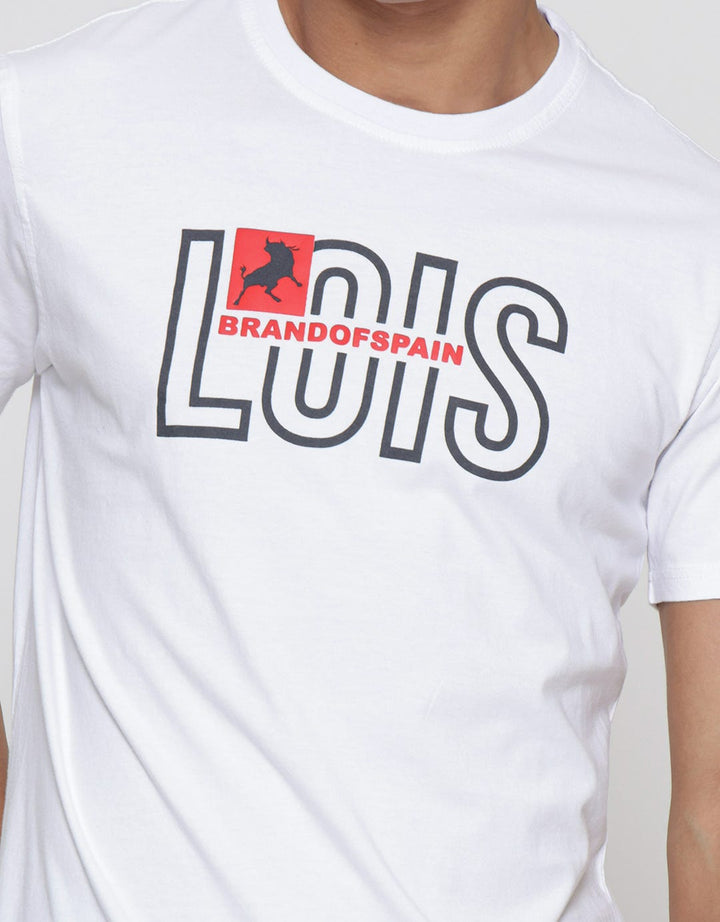 Lois Logo Print Kaos Casual Pria