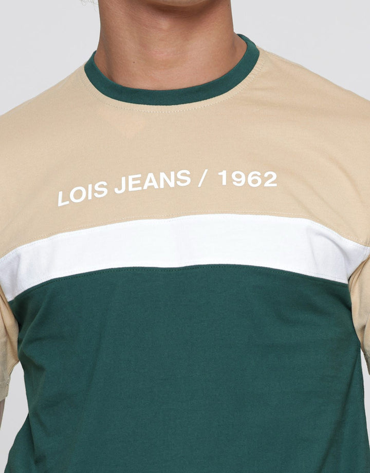 Lois Logo Colour Block Kaos Pria