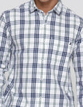 Lois Check Stripe Kemeja Lengan Panjang Pria
