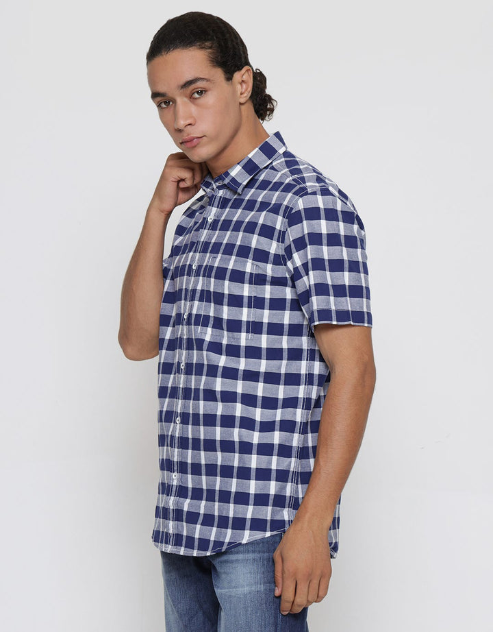 Lois Short Sleeve Shirt Motif Kotak