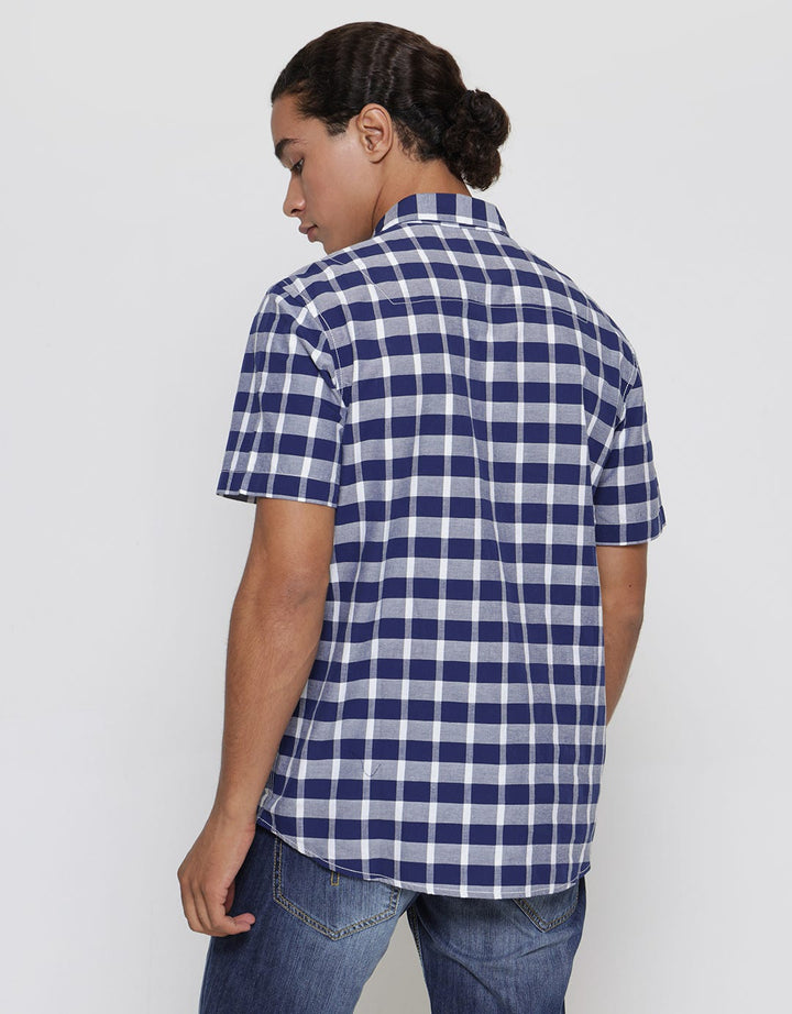 Lois Short Sleeve Shirt Motif Kotak