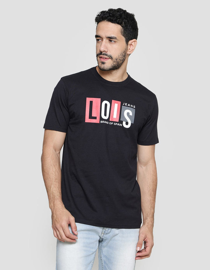 Lois Logo Color block Kaos Pria