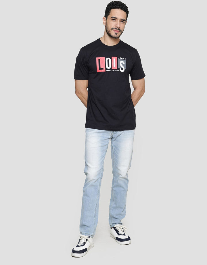 Lois Logo Color block Kaos Pria