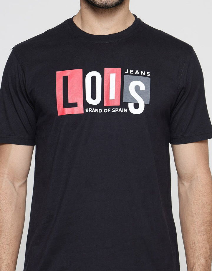 Lois Logo Color block Kaos Pria