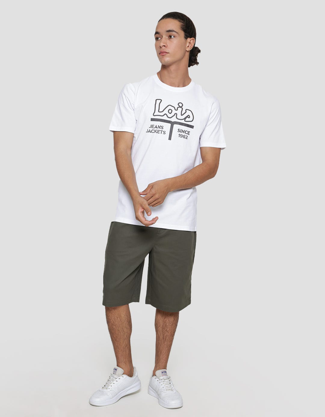 Lois Logo Wording Print Men's T-Shirt