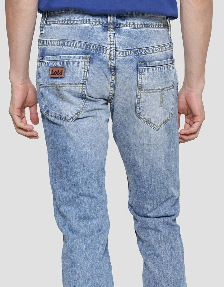 Lois Casual Washed Accent Celana Slim Fit Jeans Pria
