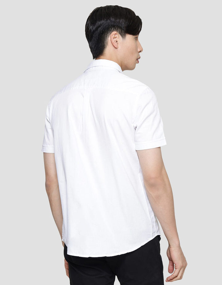 Lois Basic Plain Short Kemeja Formal Pria
