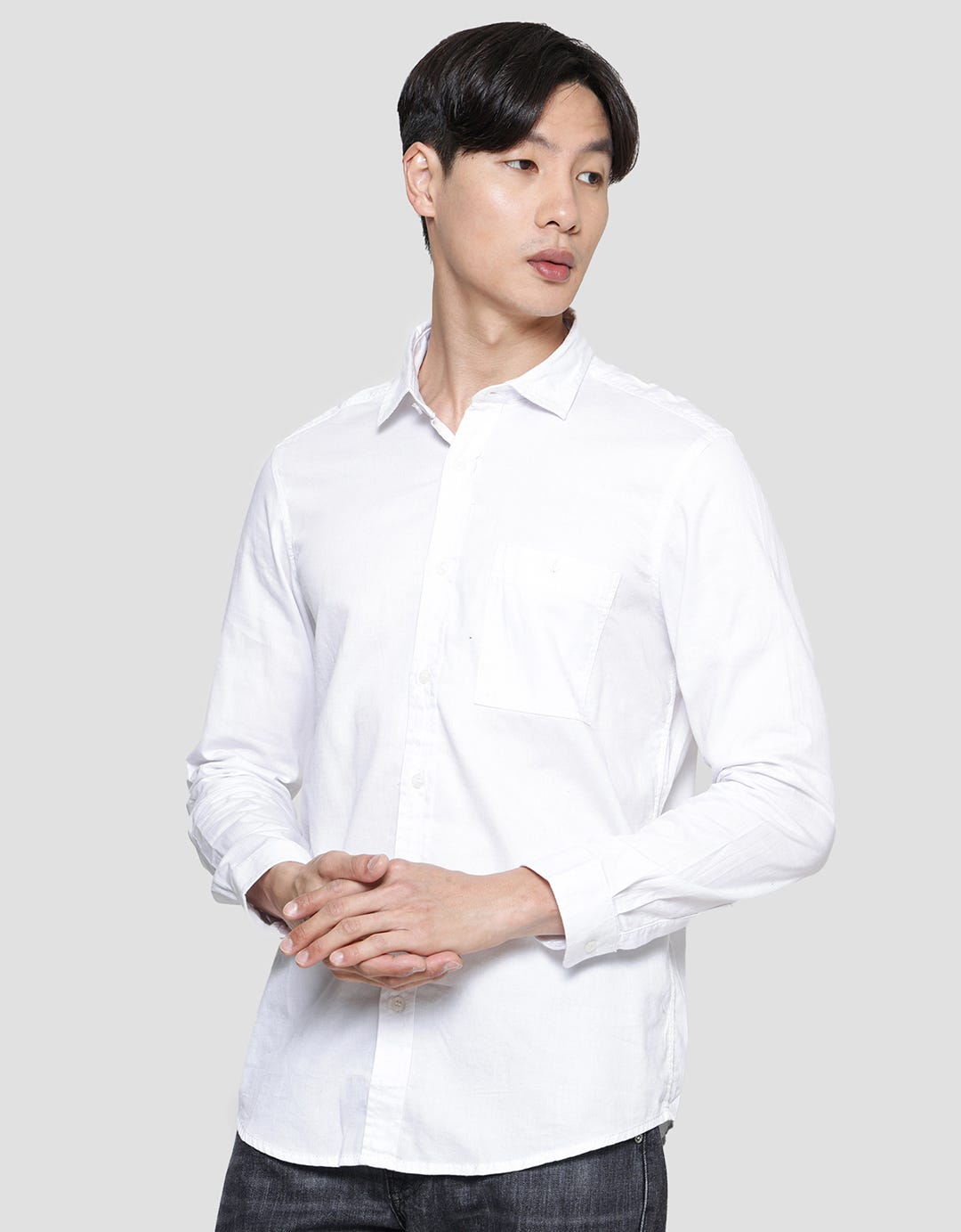 Lois Basic Plain Kemeja Formal Pria