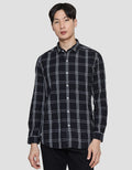 Lois Plaid Motif Kemeja Lengan Panjang Pria