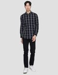 Lois Plaid Motif Kemeja Lengan Panjang Pria