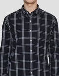 Lois Plaid Motif Kemeja Lengan Panjang Pria