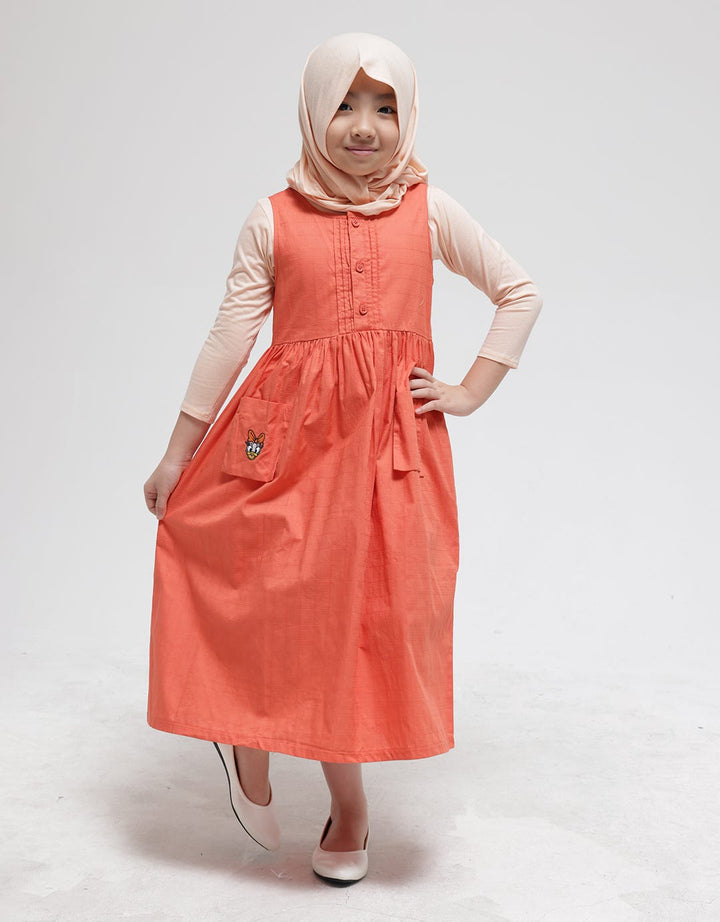 That's Donald Linen Pocket Maxi Dress Anak Perempuan