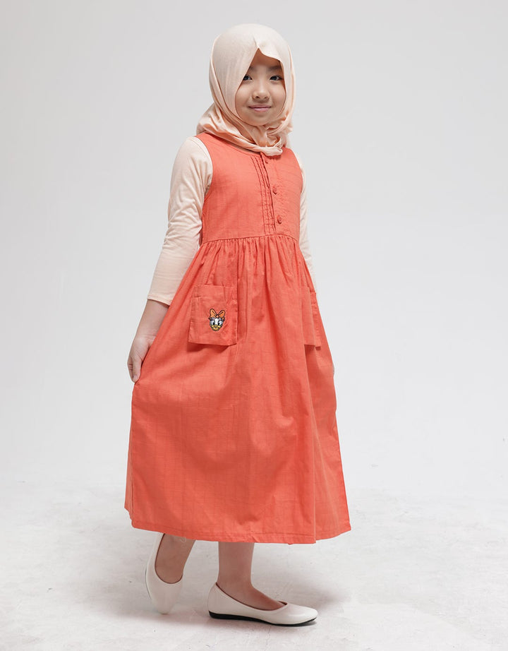 That's Donald Linen Pocket Maxi Dress Anak Perempuan