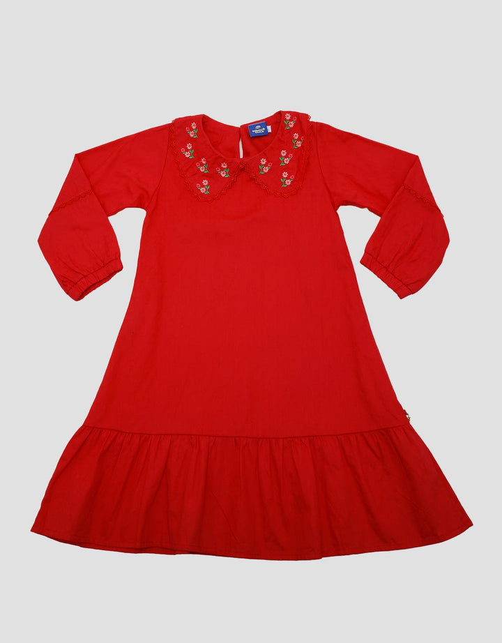 That's Donald Girls Longsleeves Dress Flower